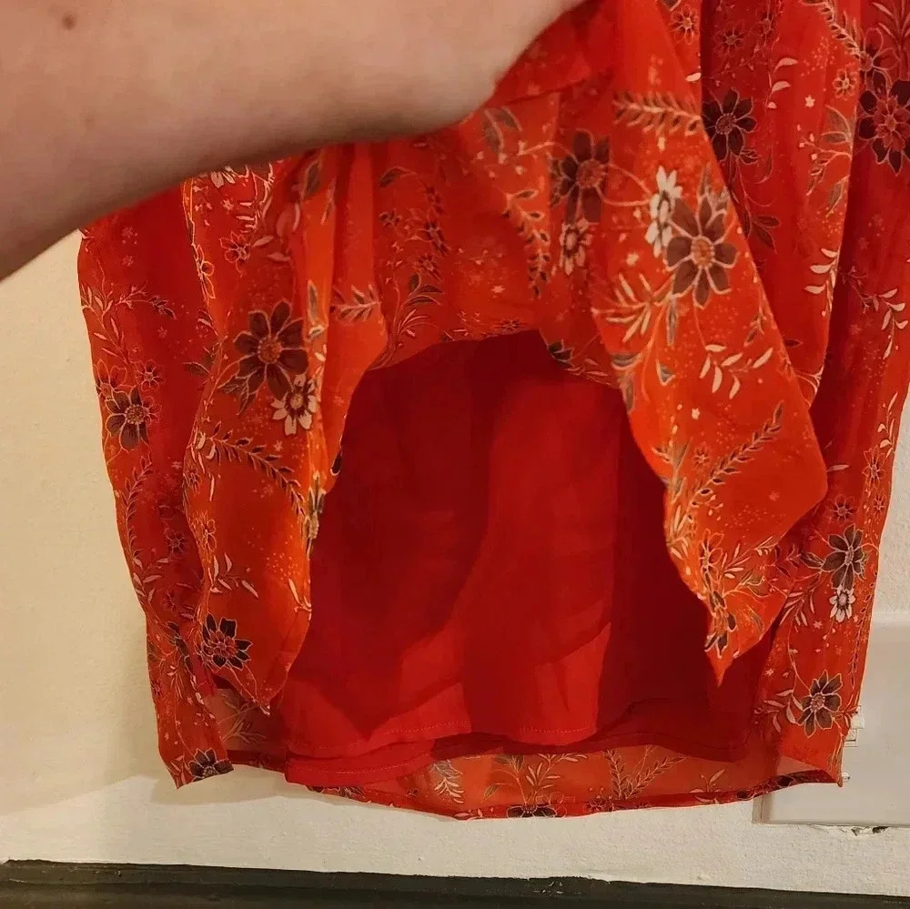 Danielrainn floral tanktop casual blouse Orange size‎ small new with tags - Picture 6 of 6
